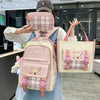 Large Capacity High School Three-piece Set Backpack