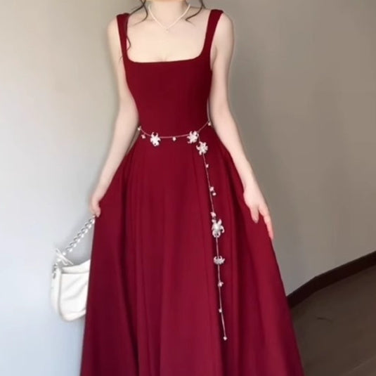 Women's Red Slip Dress