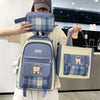 Large Capacity High School Three-piece Set Backpack