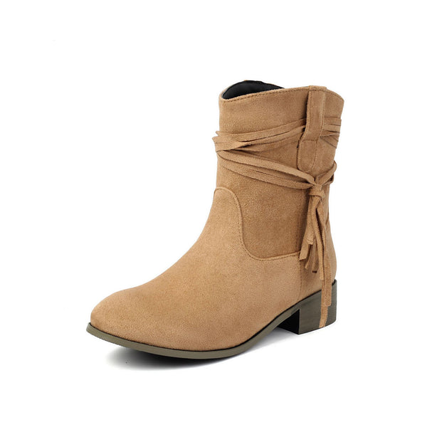 Short Boots Round Women's Shoes
