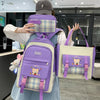 Large Capacity High School Three-piece Set Backpack