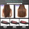 2-in-1 Hair Straightener & Curling Hot Comb – Dual-Purpose Electric Brush with Negative Ion Technology